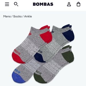 NWT Bombas Men's Originals Ankle Sock 4-Pack